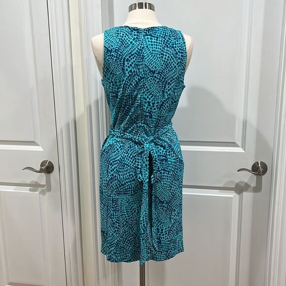 New! Banana Republic Issa London Sleeveless Dress Blue Size 12 - Picture 6 of 10